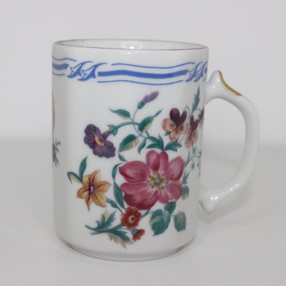 Vintage Floral Mug 6821 Unmarked